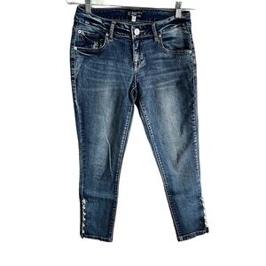 Boom boom Crop‎ Skinny Pearl Ankle Denim Jeans